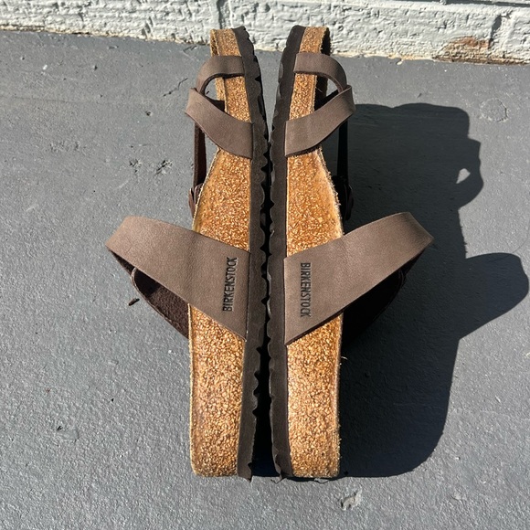 Birkenstock Mayari Sandals Brown Birko-Flor With Toe Strap Women’s 9-9.5 Size 40 - Picture 4 of 8